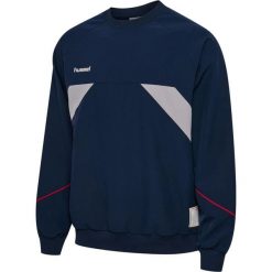Bluza Hummel World 26. Niebieskie bluzy sportowe damskie HUMMEL, bez wzorów, bez ramiączek, bez kaptura. Za 302.50 zł.
