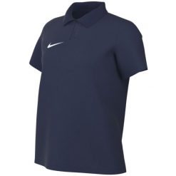 Koszulka damska Nike Dri-Fit Park 26 Polo. Niebieskie bluzki sportowe damskie Nike, z bawełny, bez kołnierzyka, bez ramiączek. Za 115.99 zł.