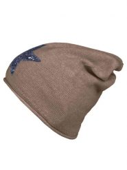 Zwillingsherz Czapka beanie w kolorze jasnobrązowym rozmiar: onesize. Brązowe czapki zimowe damskie Zwillingsherz, z kaszmiru. Za 83.42 zł.