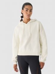 4F Bluza dresowa z kapturem damska 4F x Anna Lewandowska - biała XS. Białe bluzy z kapturem damskie 4f, xs, z bawełny. W wyprzedaży za 139.99 zł.