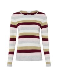 Brookshire Sweter z dzianiny Kobiety Bawełna szary|wielokolorowy, XXL. Szare swetry klasyczne damskie brookshire, xxl, z bawełny, bez kołnierzyka. Za 89.95 zł.