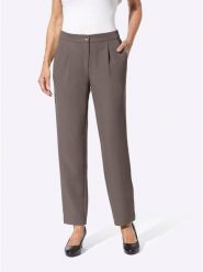 WITT WEIDEN Spodnie w kolorze szarobrązowym rozmiar: W22. Brązowe spodnie materiałowe damskie WITT WEIDEN, bez wzorów, z materiału. Za 39.21 zł.