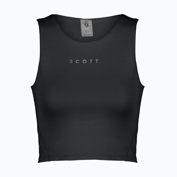 Top treningowy SCOTT Endurance Crop. Czarne topy sportowe damskie Scott, l, bez wzorów, z elastanu, bez ramiączek. Za 199.99 zł.