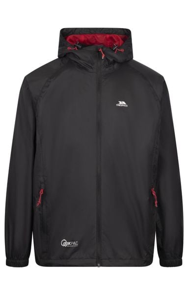 Kurtka Trespass Qikpac - unisex Packaway Jkt Czarny/czerwony. Czarne kurtki damskie Trespass, s, bez wzorów, bez kaptura. Za 163.75 zł.