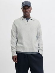 Jack & Jones Sweter w kolorze jasnoszarym rozmiar: XXL. Szare swetry męskie Jack & Jones, xxl, bez wzorów, bez kołnierzyka. Za 109.00 zł.