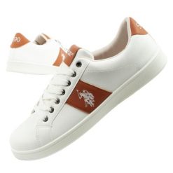 Buty trampki sneakersy męskie U.S. Polo Assn. Białe trampki i tenisówki męskie U.S. Polo Assn., bez wzorów, bez zapięcia. Za 169.00 zł.