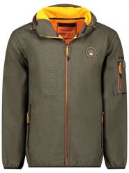 Geographical Norway Kurtka softshellowa "Tedro" w kolorze oliwkowo-pomarańczowym rozmiar: S. Brązowe kurtki outdoor męskie Geographical Norway, s, bez wzorów, bez kaptura. Za 161.34 zł.