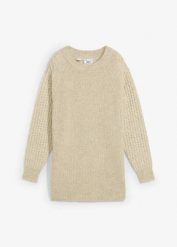 Ciepły sweter 2 w 1 ciążowy i do karmienia piersią. Zielone swetry klasyczne damskie bonprix, bez kołnierzyka, moda ciążowa. Za 124.99 zł.
