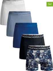 Muchachomalo Bokserki (5 par) w kolorze granatowo-niebiesko-białym rozmiar: 3XL. Białe bokserki męskie Muchachomalo, bez wzorów. Za 152.99 zł.