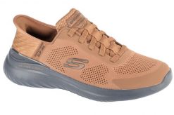 Buty sportowe Sneakersy męskie, Slip-Ins: Bounder 2.0 - Emerged. Brązowe buty sportowe na co dzień męskie Skechers, z materiału, bez zapięcia, trekkingowe. Za 399.99 zł.