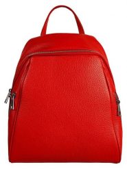 Florence Bags Skórzany plecak "Lacona" w kolorze czerwonym - 34 x 28 x 16 cm rozmiar: onesize. Czerwone plecaki damskie Florence Bags, bez wzorów, z materiału. Za 355.78 zł.