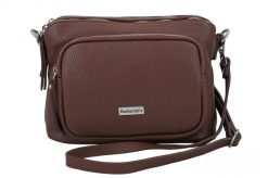 Listonoszka skórzana BARBERINI'S brązowa 990-6. Brązowe shopper bag damskie Barberinis, bez wzorów, ze skóry, małe, bez dodatków. Za 239.99 zł.