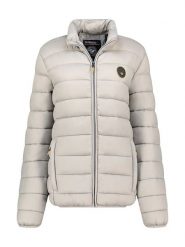 Geographical Norway Kurtka pikowana "Atikamap" w kolorze jasnoszarym rozmiar: S. Szare kurtki damskie Geographical Norway, s, bez wzorów, bez kaptura. Za 180.06 zł.