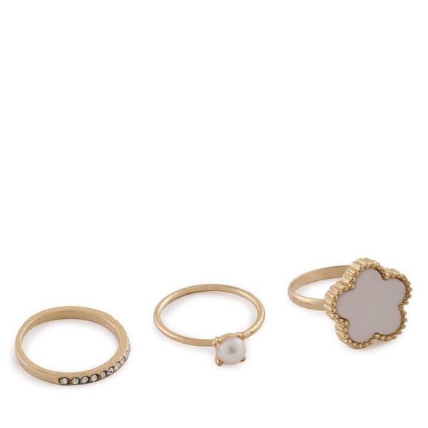 Zestaw pierścionków Aldo. Żółte pierścionki damskie Aldo, złote. Za 49.99 zł.