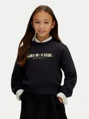 Calvin Klein Jeans Bluza IG0IG03069 Czarny Regular Fit. Czarne spodnie dziewczęce Calvin Klein Jeans, z bawełny. Za 299.99 zł.