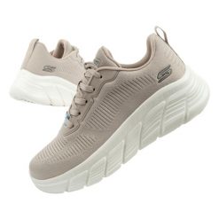 Buty sportowe sneakersy damskie Skechers Bobs B Flex. Brązowe buty sportowe na co dzień damskie Skechers, bez wzorów. Za 269.00 zł.