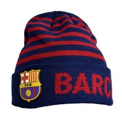 Czapka FC Barcelona BARCA - oficjalna licencjonowana. Niebieskie czapki męskie FC Barcelona, bez wzorów, z gumy. Za 99.00 zł.