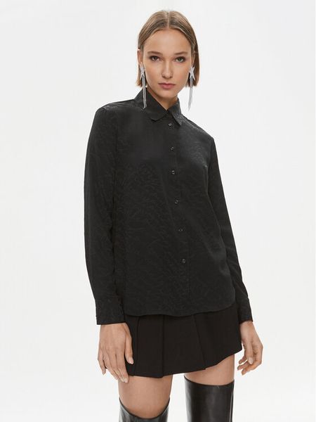 Pinko Koszula Smorzare 100121 A193 Czarny Regular Fit. Czarne koszule damskie Pinko, bez wzorów, z wiskozy, bez kołnierzyka, bez ramiączek. Za 589.00 zł.