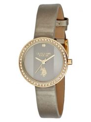 U.S. Polo Assn. Zegarek kwarcowy w kolorze złoto-szarobrązowym rozmiar: onesize. Brązowe, analogowe zegarki damskie U.S. Polo Assn., metalowe. Za 217.99 zł.