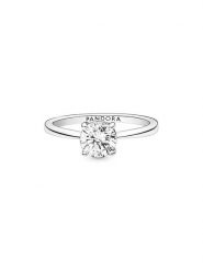 Pandora Srebrny pierścionek z cyrkonią rozmiar: 56. Szare pierścionki damskie Pandora, z cyrkonią, srebrne. Za 230.59 zł.