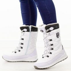 Białe zimowe śniegowce damskie z membraną American Club Softshell Sn88/25. Białe kurtki softshell damskie American CLUB, s, bez wzorów, z jeansu, bez kaptura. W wyprzedaży za 240.87 zł.