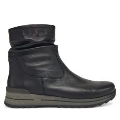 Botki Ara. Czarne botki damskie Ara, bez obcasa, na płaskiej podeszwie, bez zapięcia. Za 509.99 zł.