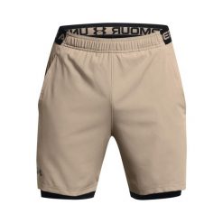Szorty 2 w 1 Under Armour Vanish Woven. Brązowe szorty sportowe męskie Under Armour, m, z materiału, na fitness i siłownię. Za 273.50 zł.