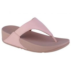 Japonki FitFlop Lulu W I88-A35 różowe. Czerwone klapki damskie bez wzorów, z gumy, bez obcasa. Za 426.62 zł.