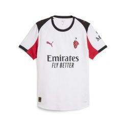 Męska koszulka wyjazdowa authentic AC Milan 25/26 PUMA White For All Time Red. Białe t-shirty sportowe męskie Puma, m, bez ramiączek, do piłki nożnej. Za 659.00 zł.