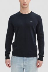 AERONAUTICA MILITARE Granatowy męski sweter, Rozmiar M. Niebieskie swetry męskie AERONAUTICA MILITARE, m, bez wzorów, bez kołnierzyka. Za 499.99 zł.