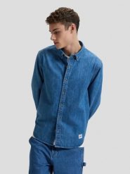 MESKA KOSZULA LEE WORKWEAR BUTTON DOWN EDGAR 112376597. Koszule męskie Lee, xxl, bez wzorów, z jeansu, bez kołnierzyka, bez ramiączek. Za 149.99 zł.