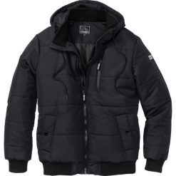 Kurtka pikowana bonprix czarny. Czarne kurtki męskie bonprix, na zimę, m, bez wzorów, bez kaptura. Za 239.99 zł.