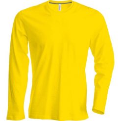 Koszulka z długim rękawem Kariban Col Rond. Żółte koszulki męskie z długim rękawem KARIBAN, m, z bawełny. Za 101.00 zł.