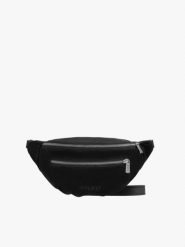 Czarna torebka nerka unisex. Czarne torebki klasyczne damskie Brawo sp. z o.o., z aplikacjami, ze skóry, zdobione, bez dodatków. Za 229.99 zł.