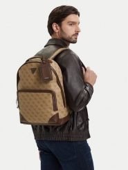 Guess Plecak podróżny HMMIII P6211 Brązowy. Brązowe plecaki męskie Guess, z aplikacjami. Za 499.99 zł.