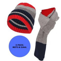 Czapka i szalik chłopięcy - Multi Red - Moda - Jeden rozmiar. Czerwone szaliki dziecięce HEAT KEEPER, z wiskozy, bez ramiączek. Za 185.79 zł.