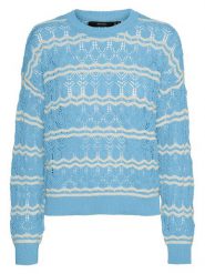 Vero Moda Sweter w kolorze błękitnym rozmiar: S. Niebieskie swetry klasyczne damskie Vero Moda, s, ze splotem, bez kołnierzyka. Za 74.81 zł.