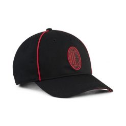 Czapka z daszkiem AC Milan KING PUMA. Czarne czapki męskie Puma, bez wzorów, z bawełny. Za 79.99 zł.
