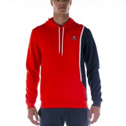Le Coq Sportif Saison 1 Hoody N°1 M Czerwona Bluza Dorosłych. Czerwone bluzy bez kaptura męskie Le Coq Sportif, bez wzorów, z bawełny, sportowe, bez kołnierzyka, bez ramiączek. Za 362.30 zł.