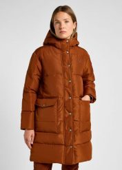 LEE DAMSKA KURTKA LONG PUFFER JACKET CLOVE 112355178 LI54016312. Kurtki damskie Lee, s, bez wzorów, bez kaptura. Za 509.99 zł.