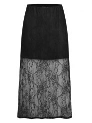 Sublevel Spódnica w kolorze czarnym rozmiar: L/XL. Czarne spódniczki damskie Sublevel, l, bez wzorów, z koronki, midi, proste. Za 104.99 zł.