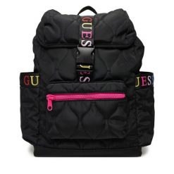 Plecak Guess. Czarne plecaki damskie Guess, z aplikacjami. Za 309.99 zł.