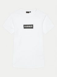 Napapijri T-Shirt S-Chamois NP0A4HYL D Biały Regular Fit. Białe t-shirty chłopięce Napapijri, bez wzorów, z bawełny, bez ramiączek. Za 119.99 zł.