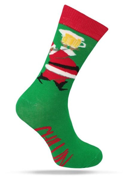 Świąteczne Skarpetki - Alties - Mikołaj z Kuflem Piwa. Skarpetki męskie Alties, bez wzorów, z bawełny. Za 19.90 zł.