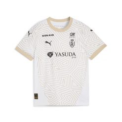 Młodzieżowa trzecia koszulka Stade Reims 24/25 PUMA White Granola. Biała bluzki damskie Puma, m, bez wzorów, młodzieżowe, bez kołnierzyka, bez ramiączek. Za 359.00 zł.