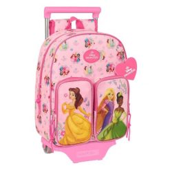 Plecak szkolny DISNEY PRINCESS Poliester 300D. Czerwone plecaki damskie Disney Princess, bez wzorów, z poliesteru. Za 194.05 zł.
