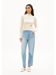 Armedangels Sweter ''Alaania'' w kolorze kremowym rozmiar: XS. Brązowe golfy damskie ARMEDANGELS, xs, z bawełny, bez kołnierzyka. Za 184.95 zł.