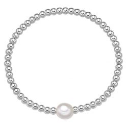 Yokoamii Bransoletka z Stop metali wStop metali Bransoletki 1 ct Damski. Białe bransoletki damskie Yokoamii, posrebrzane. Za 149.99 zł.