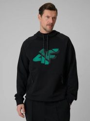 4F Bluza w kolorze czarnym rozmiar: XL. Czarne bluzy z kapturem męskie 4f, xl, z bawełny. Za 131.43 zł.