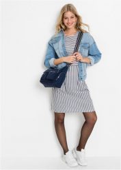 Torebka na ramię. Niebieskie torebki klasyczne damskie bonprix, bez wzorów, bez dodatków. Za 114.99 zł.